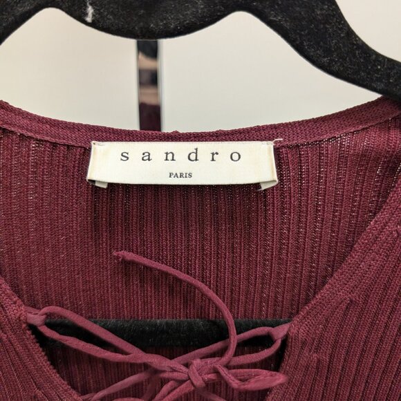 Maroon Sandro Dress - Picture 2 of 4